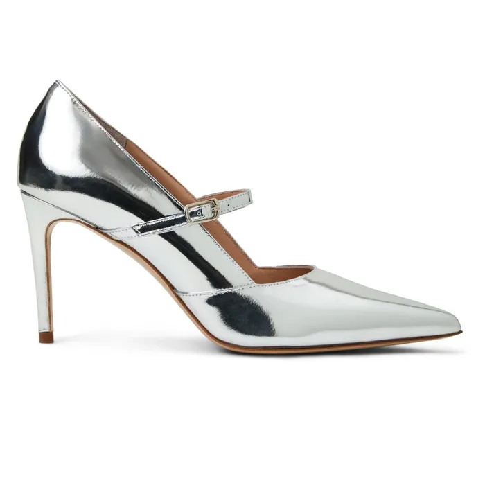 Women Evening Bruno Magli Prima Pump Silver Metallic