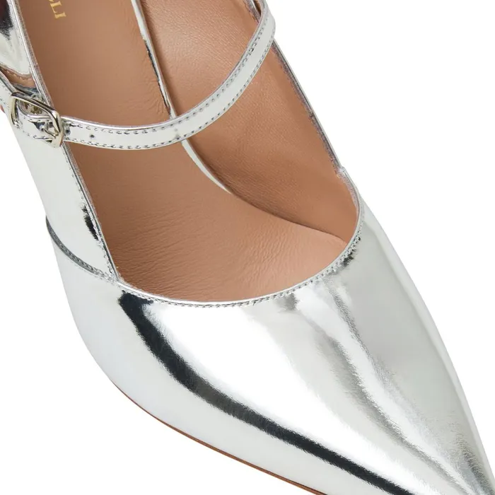 Women Evening Bruno Magli Prima Pump Silver Metallic