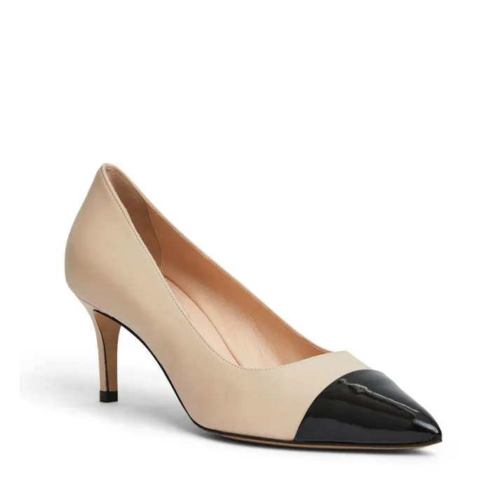 Women Evening Bruno Magli TARA Pump CREAMBLACK PATENT