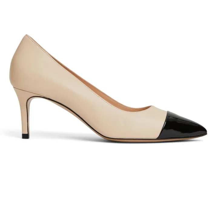 Women Evening Bruno Magli TARA Pump CREAMBLACK PATENT