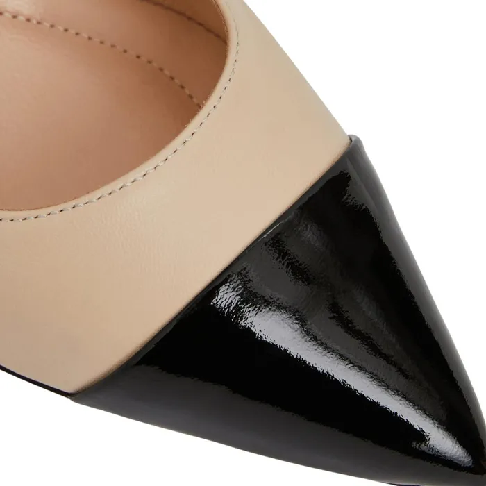 Women Evening Bruno Magli TARA Pump CREAMBLACK PATENT