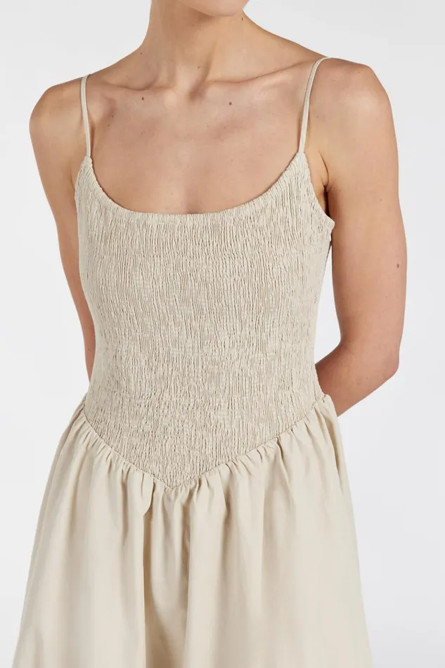 Women Event Dresses DISSH MILANO STONE COTTON MIDI DRESS