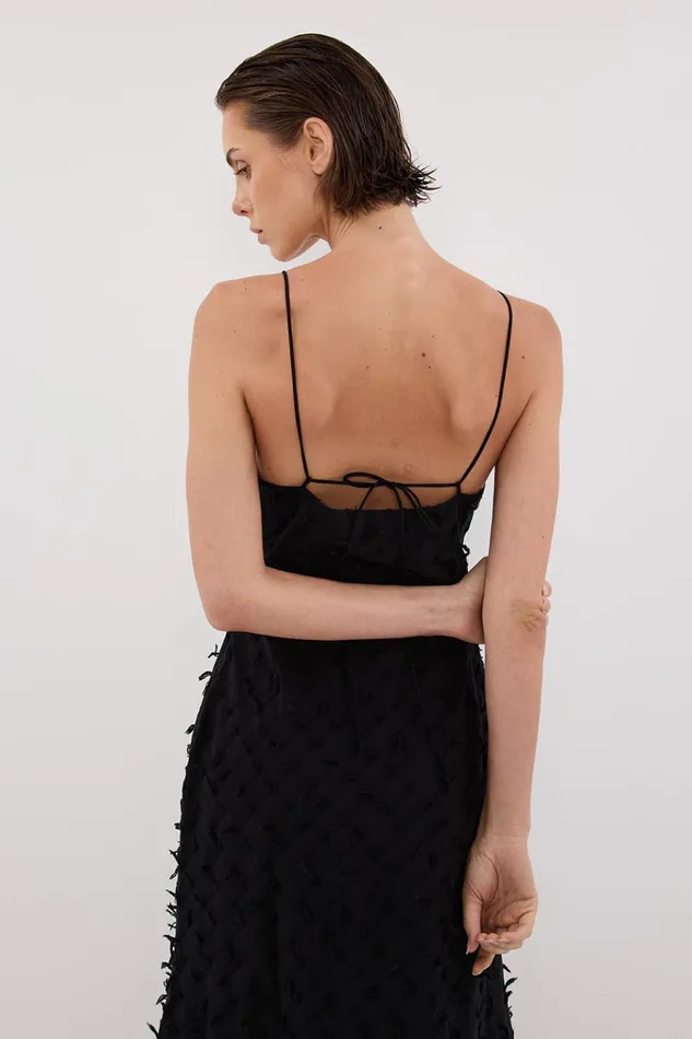 Women Event Dresses DISSH PALOMA BLACK BIAS SLIP DRESS