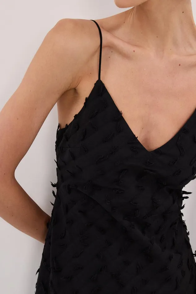 Women Event Dresses DISSH PALOMA BLACK BIAS SLIP DRESS