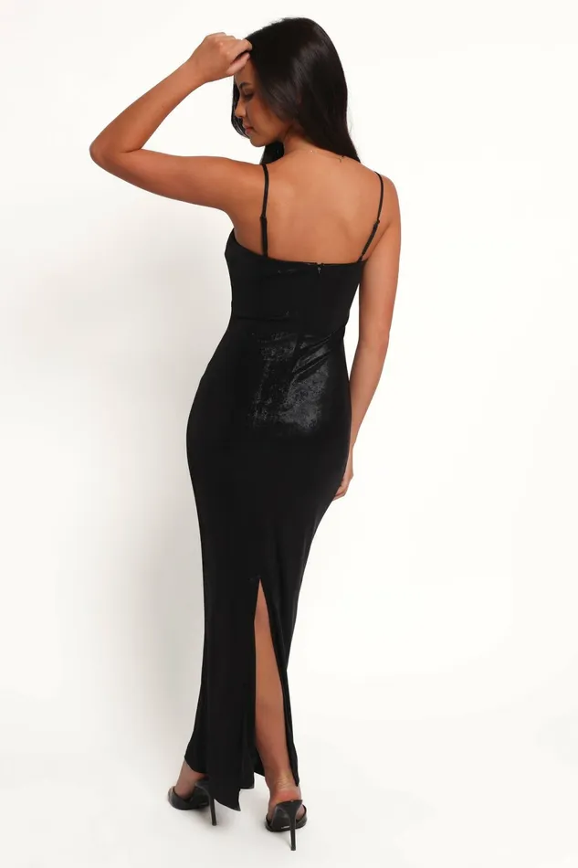 Women Fall Dresses Petal and Pup Lorelai Maxi Dress Black