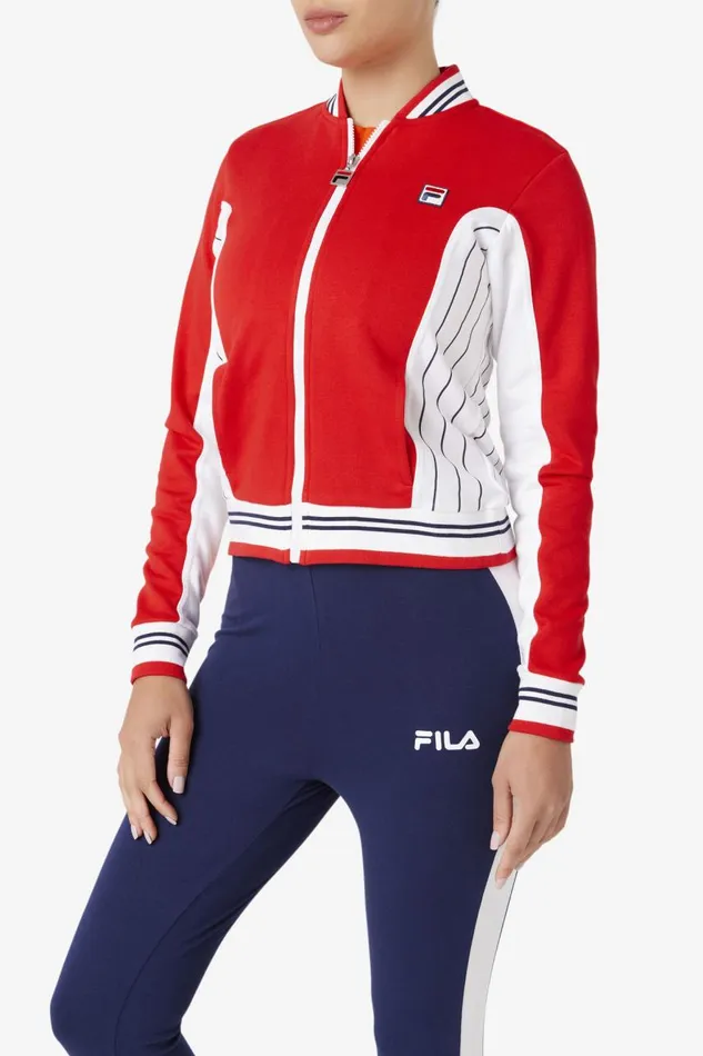 Women Fila Jackets and Outerwear Settanta Ii Jacket Red White Fila Navy Women Fila Jackets and Outerwear Settanta Ii Jacket Red White Fila Navy