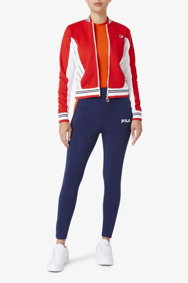 Women Fila Jackets and Outerwear Settanta Ii Jacket Red White Fila Navy Women Fila Jackets and Outerwear Settanta Ii Jacket Red White Fila Navy