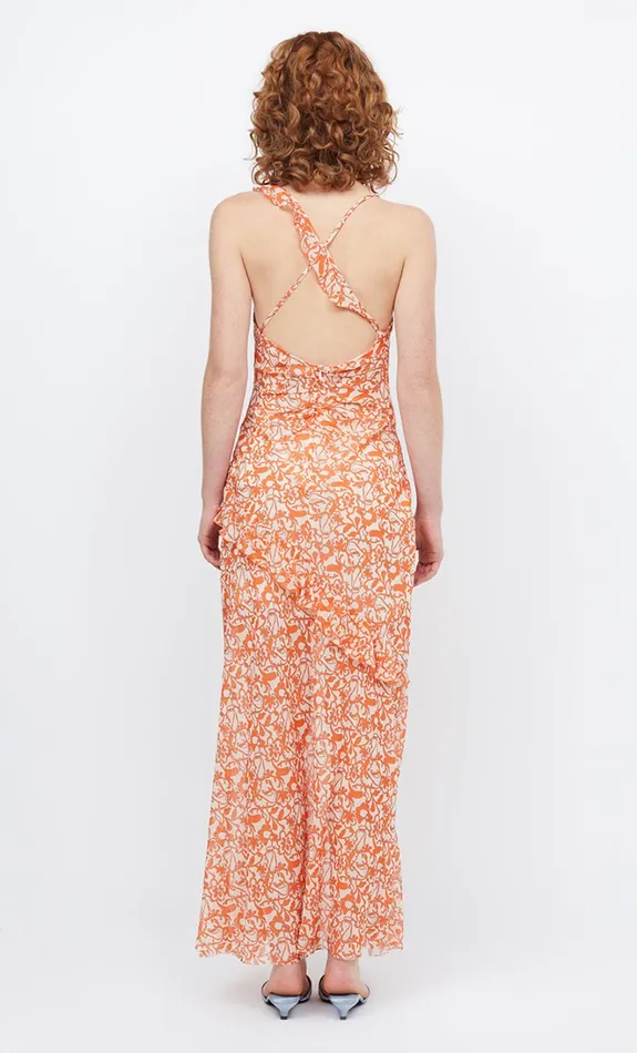 Women FIREFLY FRILL MAXI DRESS 8211 FIESTA FLORAL Bec Bridge Wedding Guest
