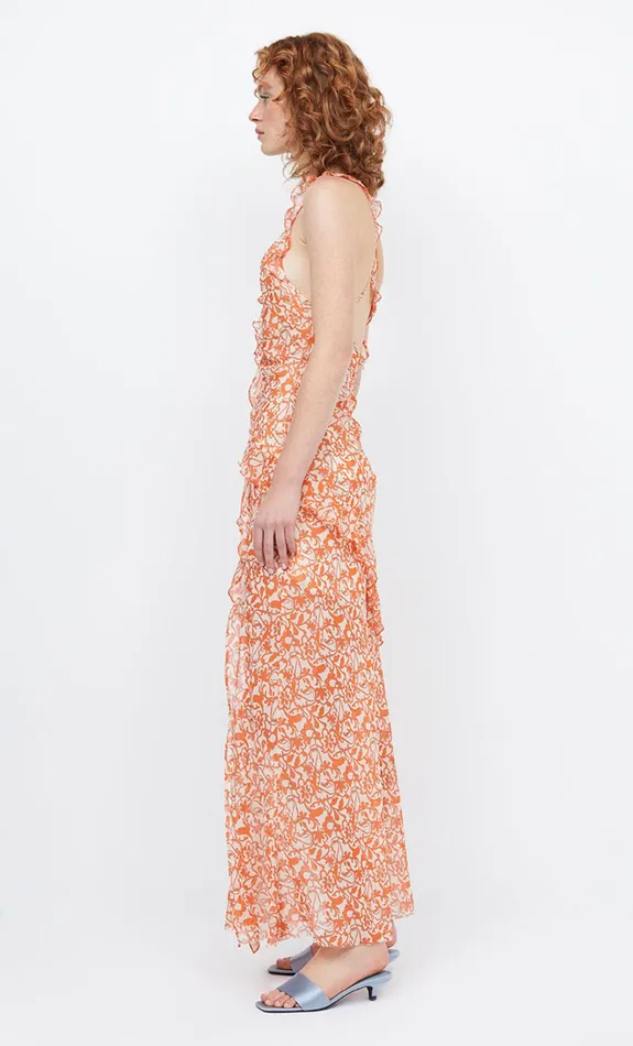 Women FIREFLY FRILL MAXI DRESS 8211 FIESTA FLORAL Bec Bridge Wedding Guest