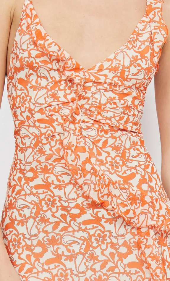 Women FIREFLY FRILL MAXI DRESS 8211 FIESTA FLORAL Bec Bridge Wedding Guest