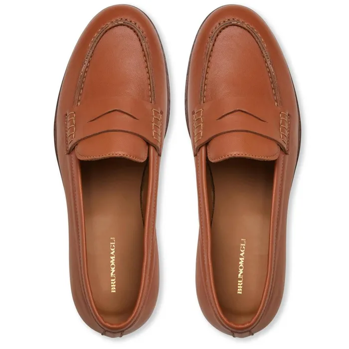 Women Flats and Loafers Bruno Magli LIXIA Loafer COGNAC