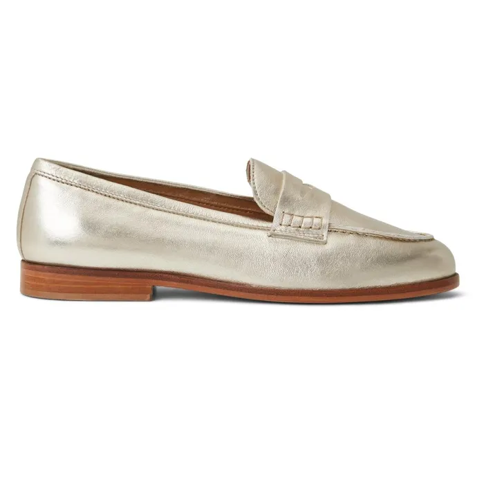 Women Flats and Loafers Bruno Magli LIXIA LOAFER GOLD METALLIC
