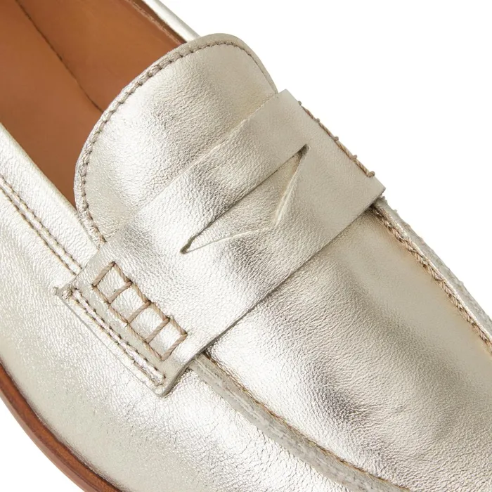 Women Flats and Loafers Bruno Magli LIXIA LOAFER GOLD METALLIC