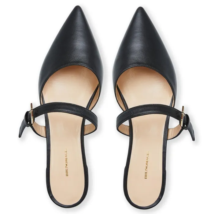 Women Flats and Loafers Bruno Magli PASHA Mule BLACK