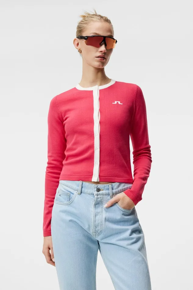 Women Freda Knitted Cardigan Azalea JLindeberg Knitwear