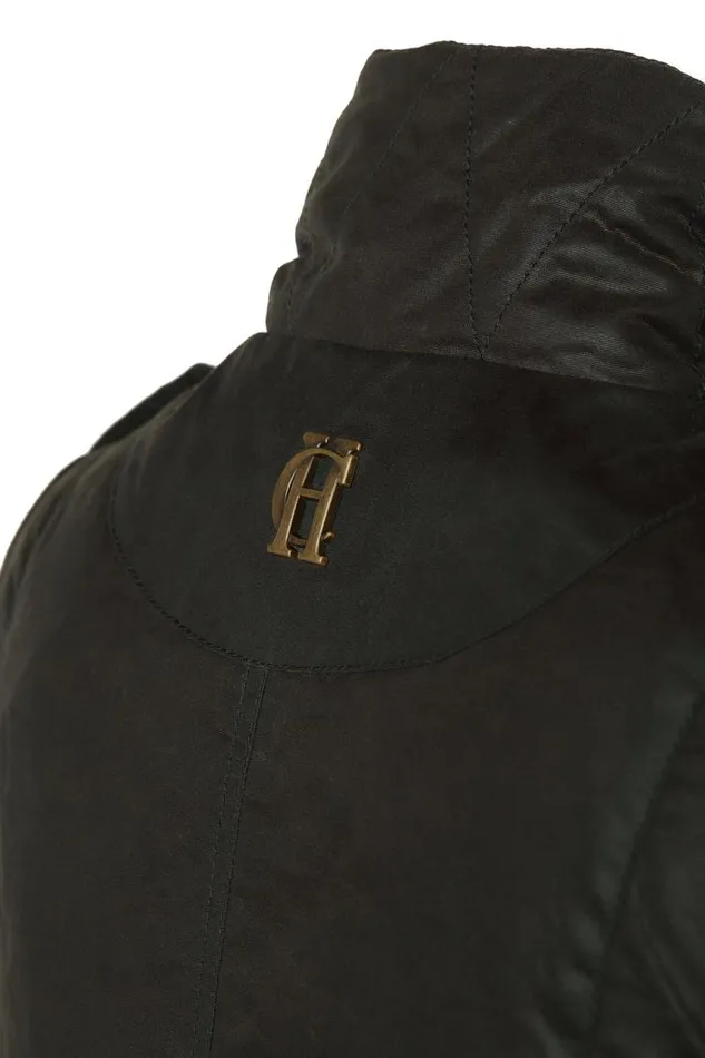 Women Gilets Holland Cooper Alma Wax Gilet Dark Olive Women Gilets Holland Cooper Alma Wax Gilet Dark Olive
