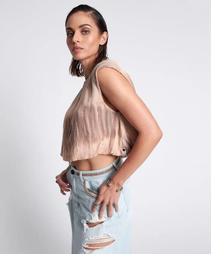 Women HAND DYED BACKLESS BUBBLE TOP One Teaspoon Tops Women HAND DYED BACKLESS BUBBLE TOP One Teaspoon Tops