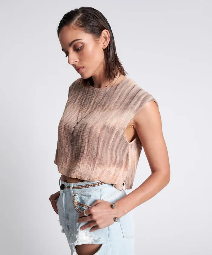 Women HAND DYED BACKLESS BUBBLE TOP One Teaspoon Tops Women HAND DYED BACKLESS BUBBLE TOP One Teaspoon Tops