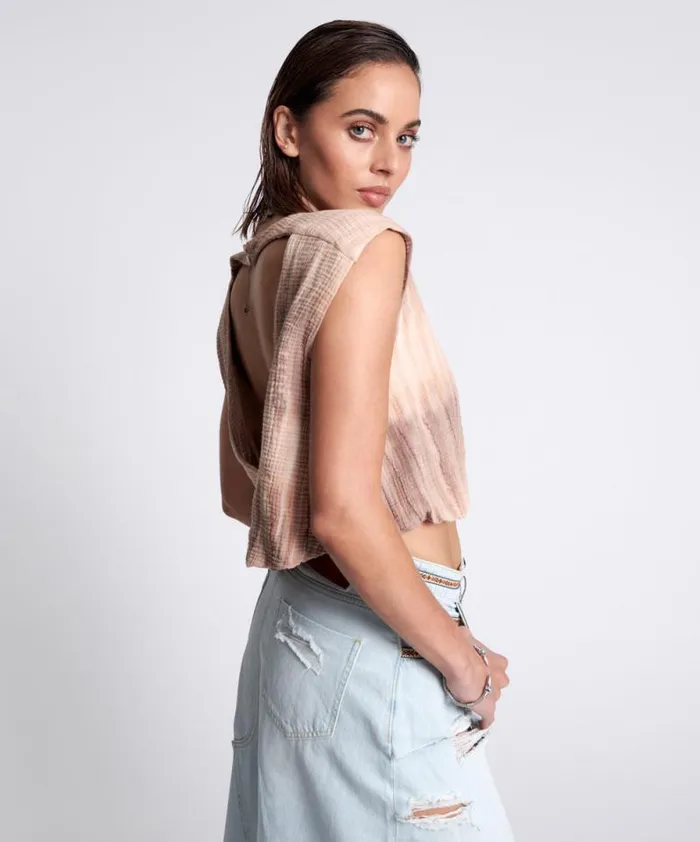 Women HAND DYED BACKLESS BUBBLE TOP One Teaspoon Tops Women HAND DYED BACKLESS BUBBLE TOP One Teaspoon Tops