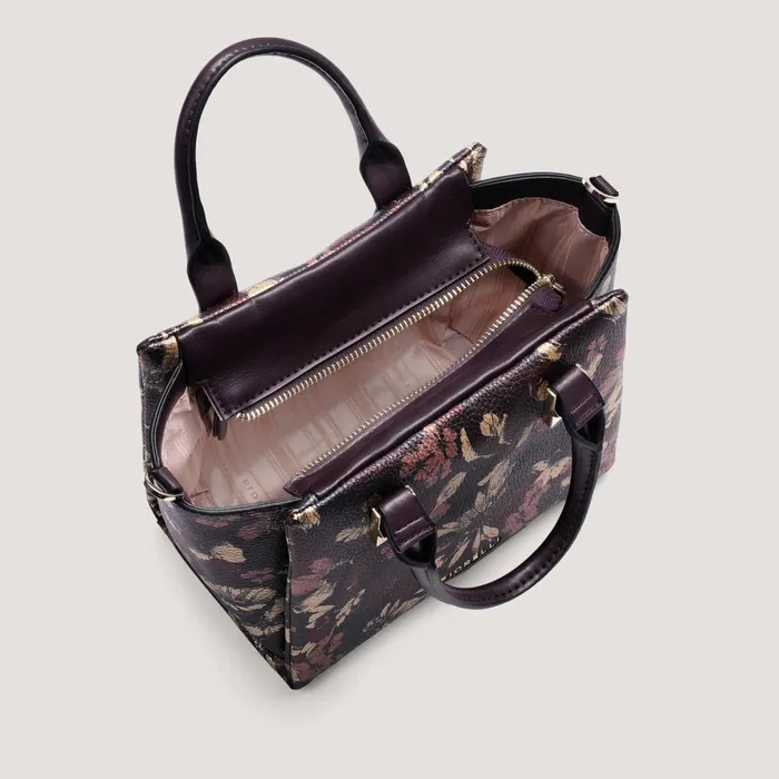 Women Harper Mini Crossbody Bag Metallic Floral Print Fiorelli Grab Bags
