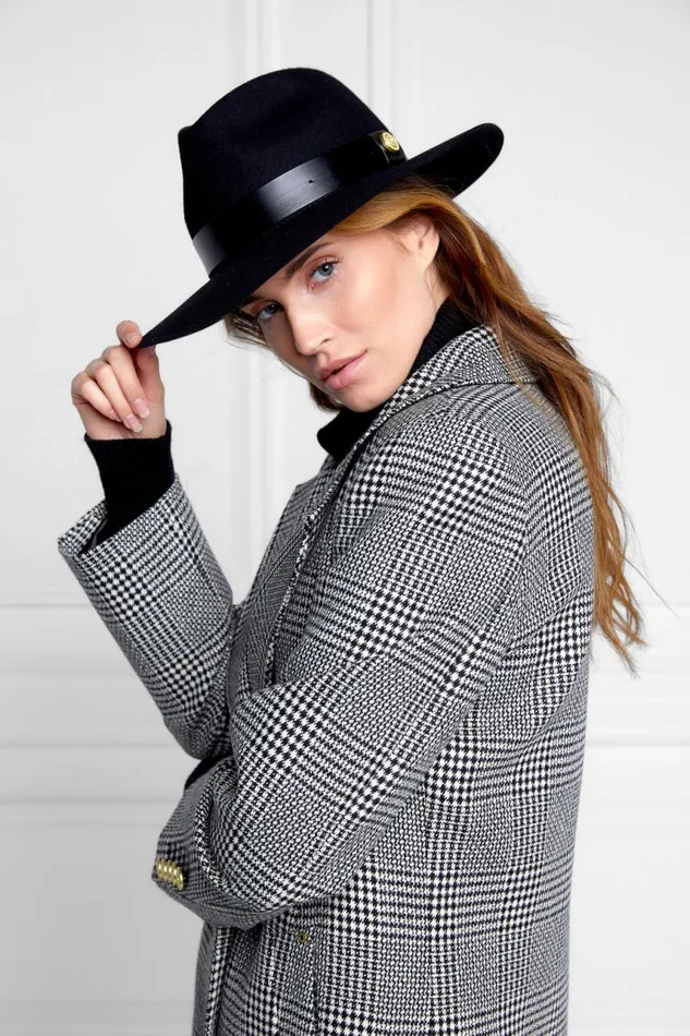 Women Hats and Headbands Holland Cooper Trilby Hat Black Women Hats and Headbands Holland Cooper Trilby Hat Black