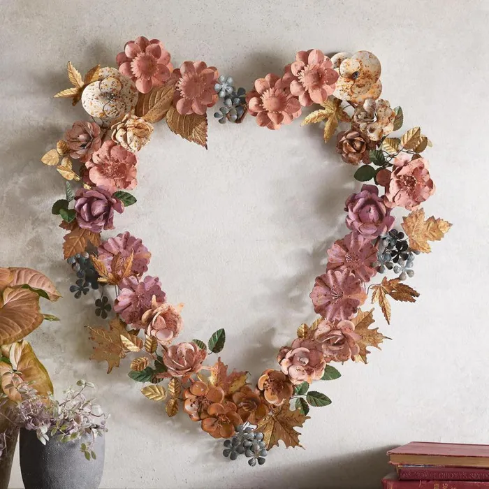 Women Heart In Bloom Wreath Sundance Catalog Decor
