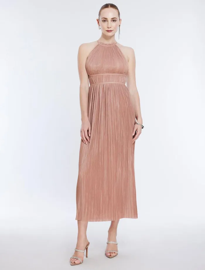 Women Helenia Evening Gown Cafe Au Lait BCBG Dresses