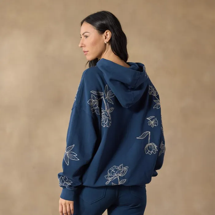 Women Ice Falls Hoodie Indigo Sundance Catalog Tops Women Ice Falls Hoodie Indigo Sundance Catalog Tops