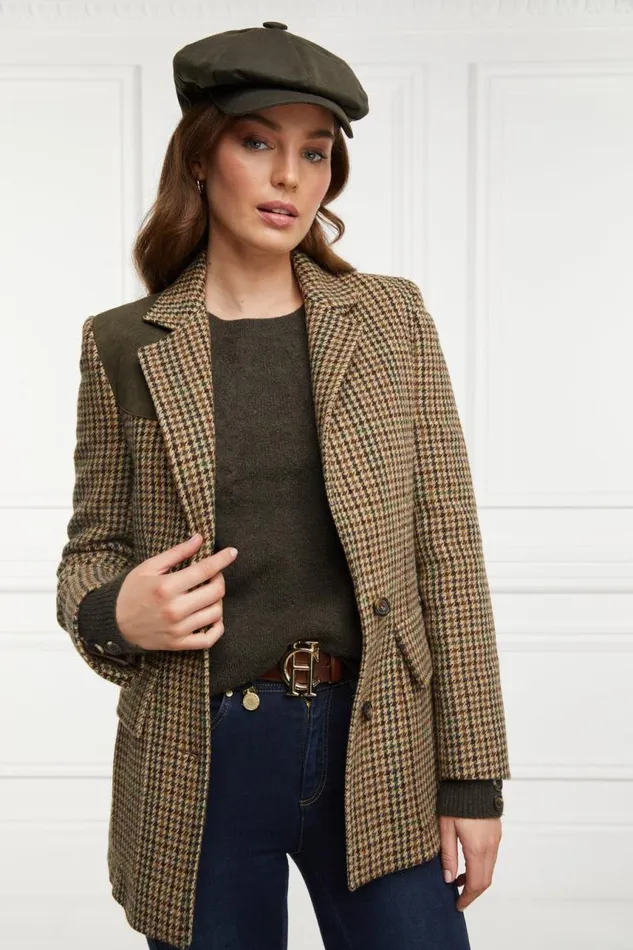 Women In Stock Tailoring Holland Cooper Baker Boy Green Wax
