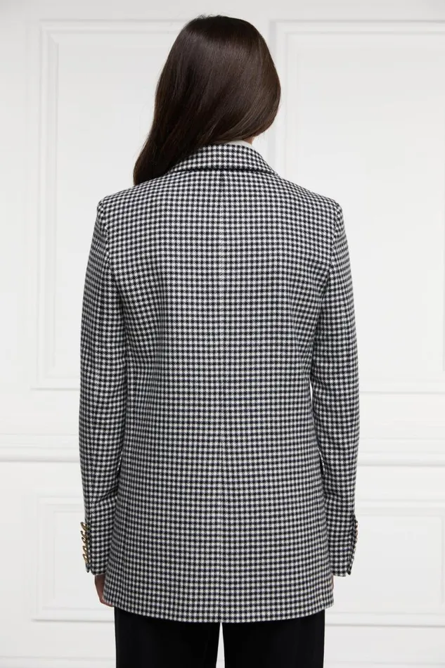 Women In Stock Tailoring Holland Cooper Belgravia Blazer Black and White Puppy Tooth