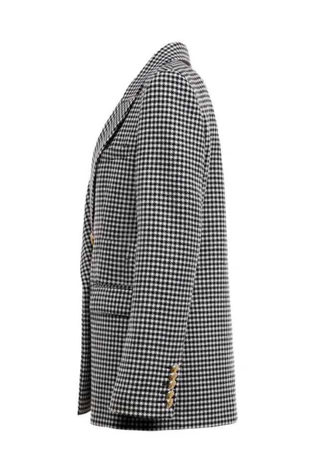 Women In Stock Tailoring Holland Cooper Belgravia Blazer Black and White Puppy Tooth