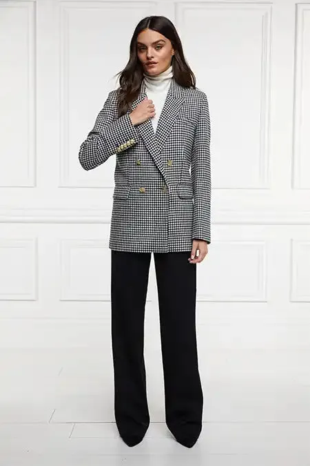 Women In Stock Tailoring Holland Cooper Belgravia Blazer Black and White Puppy Tooth