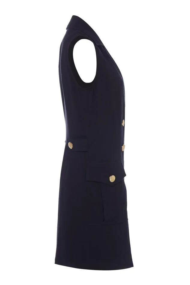 Women In Stock Tailoring Holland Cooper Chelsea Dress Black Linen