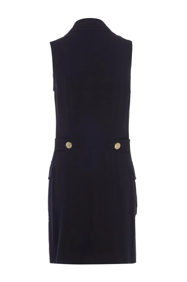Women In Stock Tailoring Holland Cooper Chelsea Dress Black Linen