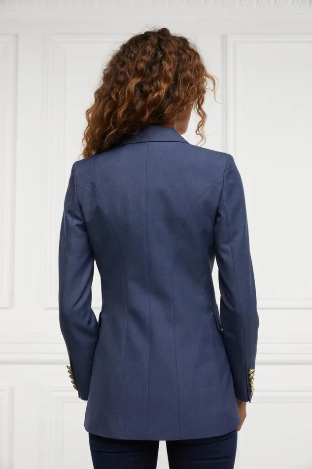 Women In Stock Tailoring Holland Cooper Double Breasted Blazer Denim