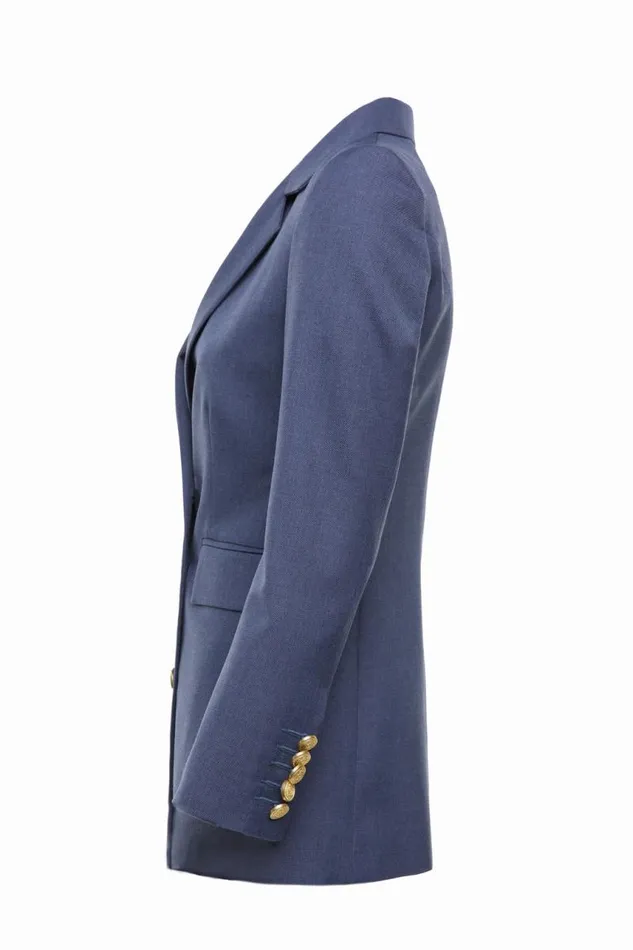 Women In Stock Tailoring Holland Cooper Double Breasted Blazer Denim