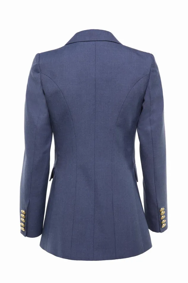 Women In Stock Tailoring Holland Cooper Double Breasted Blazer Denim