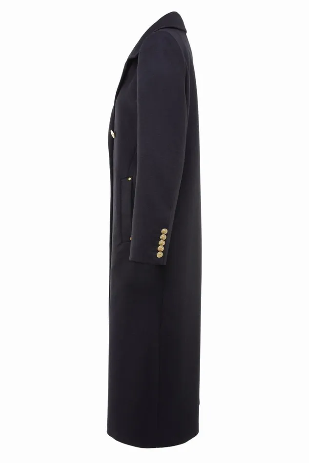 Women In Stock Tailoring Holland Cooper Double Breasted Coat Soft Black