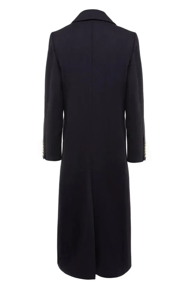 Women In Stock Tailoring Holland Cooper Double Breasted Coat Soft Black