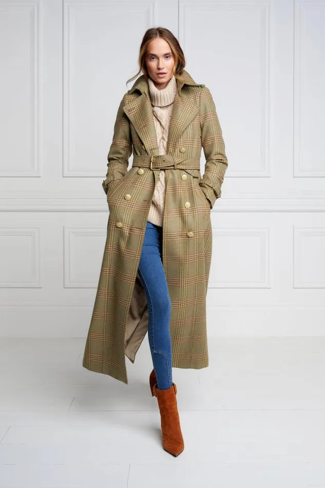 Women In Stock Tailoring Holland Cooper Full Length Marlborough Trench Coat Leveret