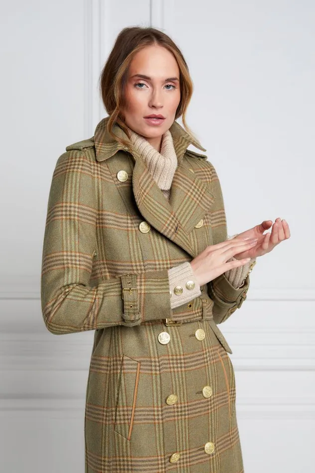 Women In Stock Tailoring Holland Cooper Full Length Marlborough Trench Coat Leveret