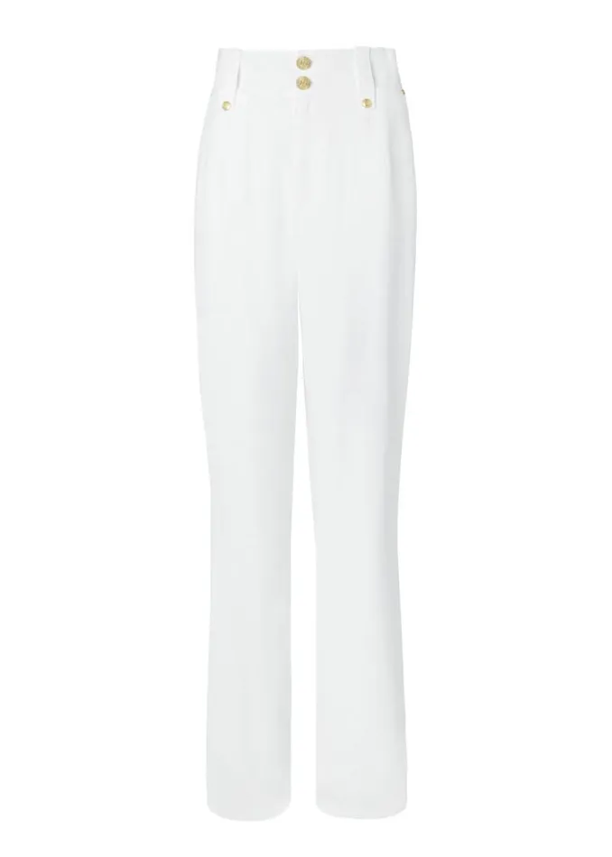 Women In Stock Tailoring Holland Cooper High Waisted Straight Trouser Oyster Linen Women In Stock Tailoring Holland Cooper High Waisted Straight Trouser Oyster Linen