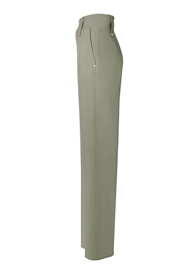Women In Stock Tailoring Holland Cooper High Waisted Straight Trouser Sage Linen Women In Stock Tailoring Holland Cooper High Waisted Straight Trouser Sage Linen