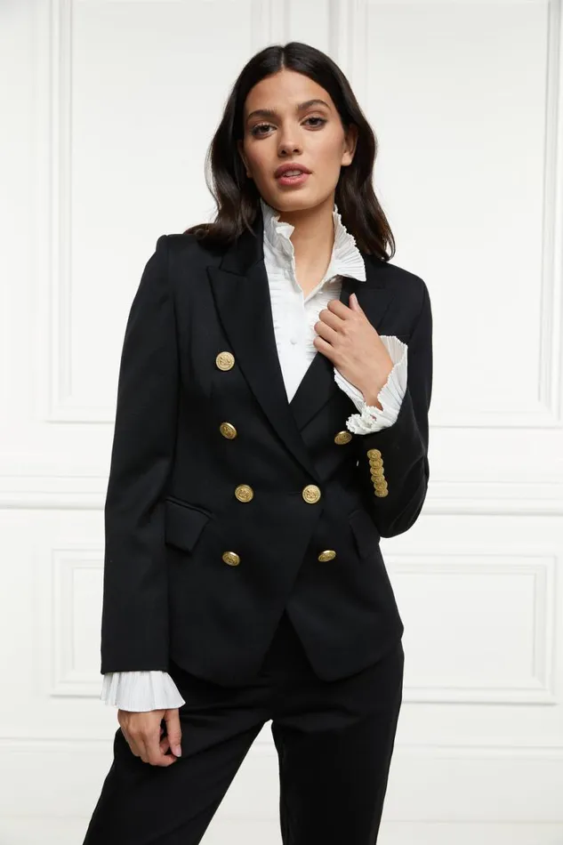 Women In Stock Tailoring Holland Cooper Knightsbridge Blazer Black Barathea