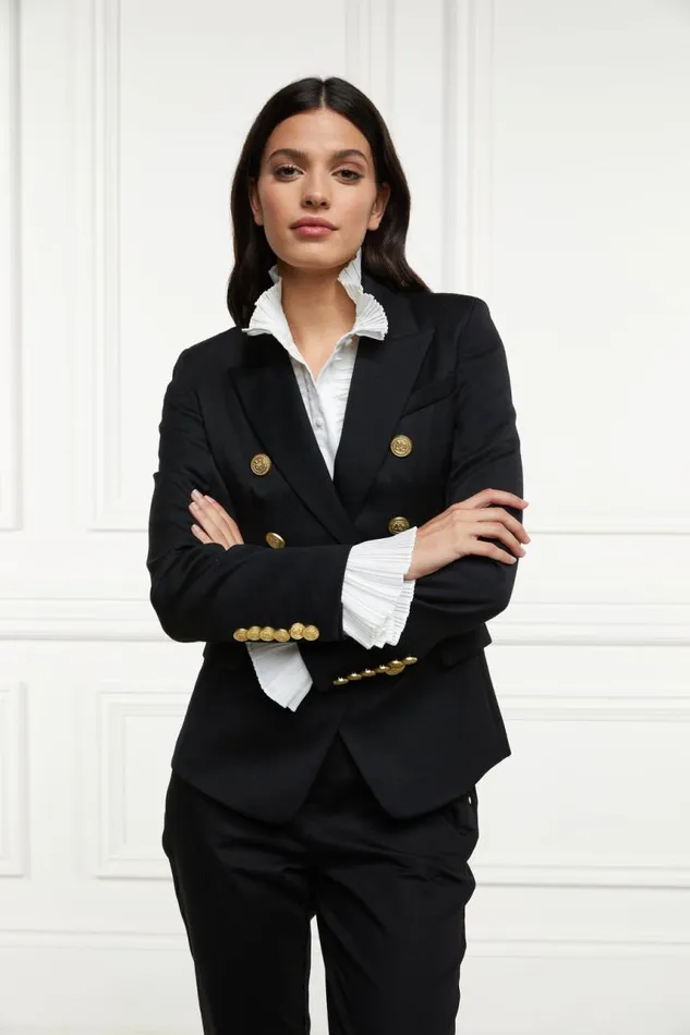 Women In Stock Tailoring Holland Cooper Knightsbridge Blazer Black Barathea