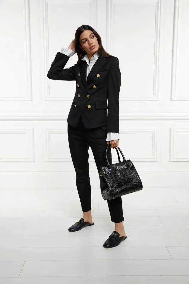 Women In Stock Tailoring Holland Cooper Knightsbridge Blazer Black Barathea