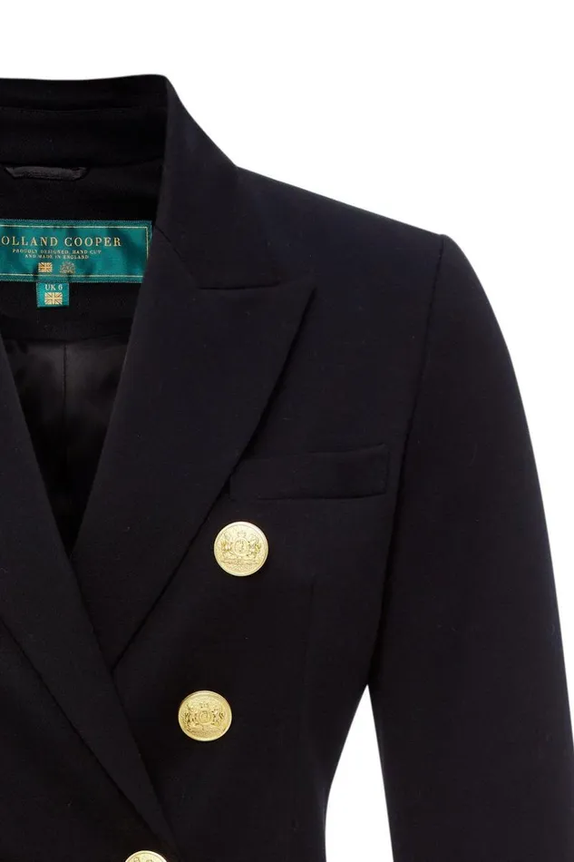Women In Stock Tailoring Holland Cooper Knightsbridge Blazer Black Barathea