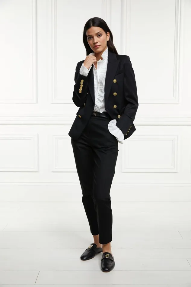 Women In Stock Tailoring Holland Cooper Knightsbridge Blazer Black Barathea