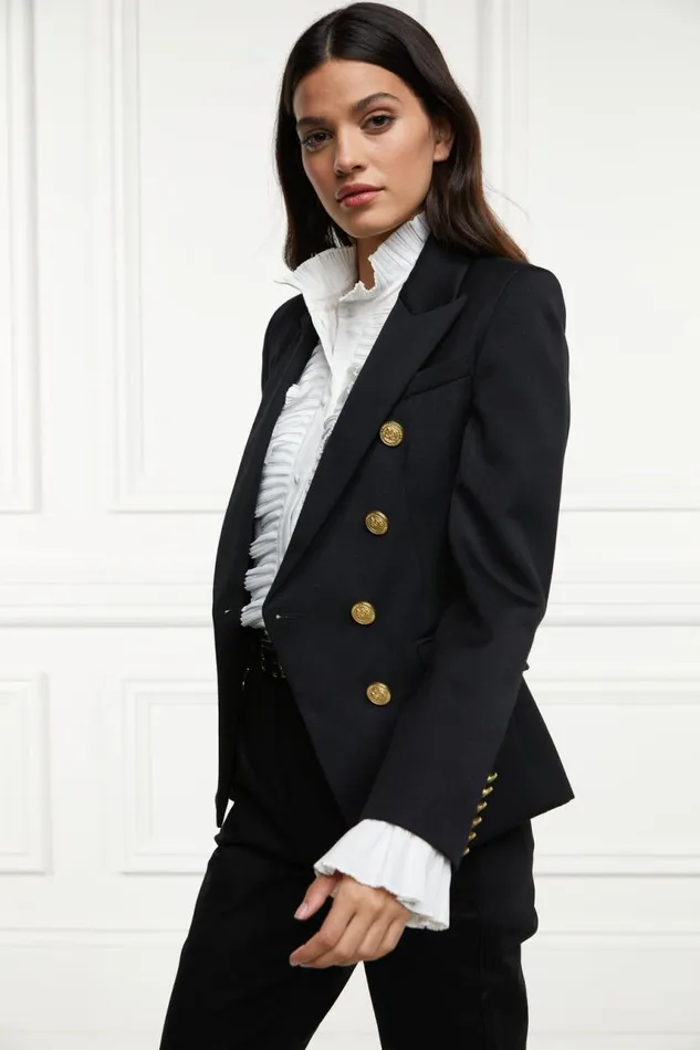 Women In Stock Tailoring Holland Cooper Knightsbridge Blazer Black Barathea