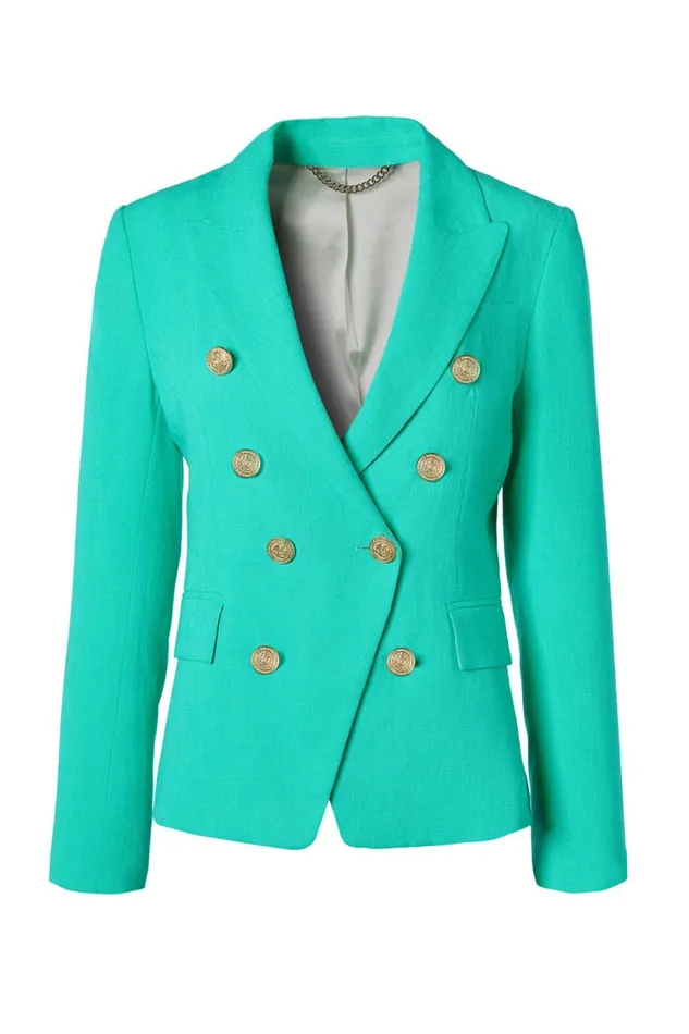 Women In Stock Tailoring Holland Cooper Knightsbridge Blazer Jade Linen
